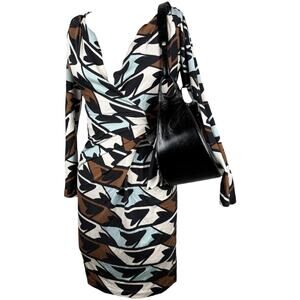 Y2K Diane von Furstenberg silk wrap dress size 2